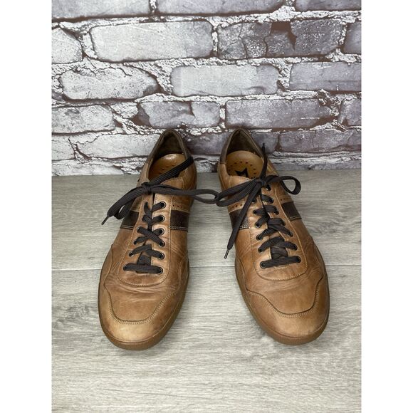 Mephisto Chestnut Brown Leather Steve Urban Sneaker Shoes Men’s Sz 10.5M US/44EU - Picture 11 of 16